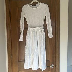 Zara White Midi Dress - Small
